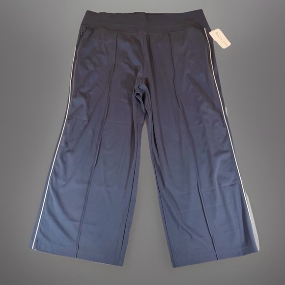 Athleta Pants - Athleta Venice Track Stripe Wide Leg Pants 3X Blue NWT SculptTek Cropped Plus